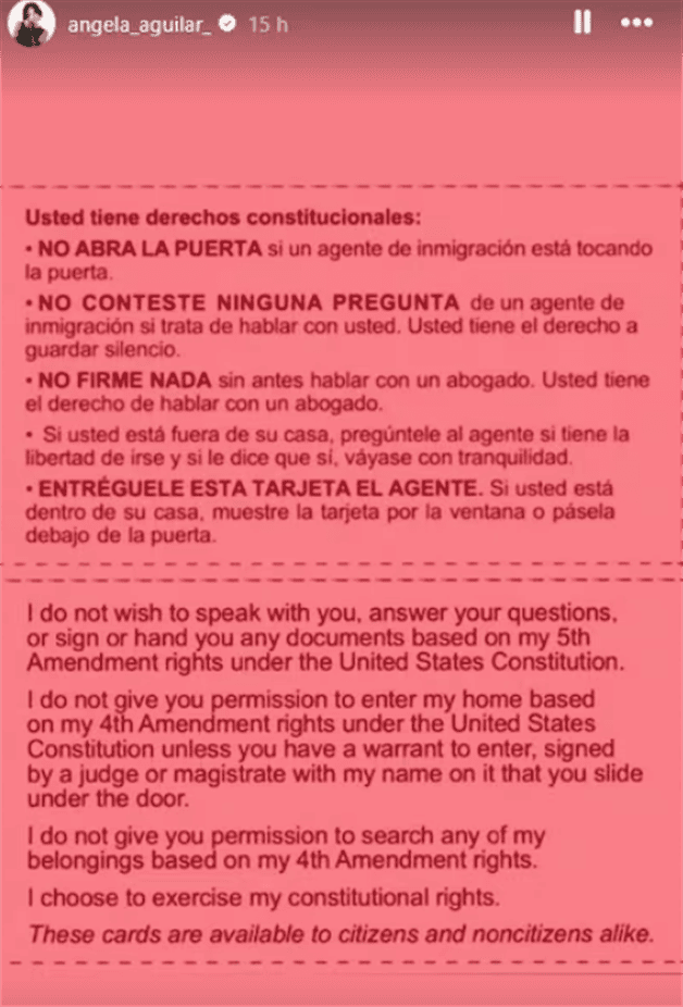 Ángela Aguilar habla sobre la crisis migratoria en EE. UU. Ángela Aguilar habla sobre la crisis migratoria en EE. UU.
