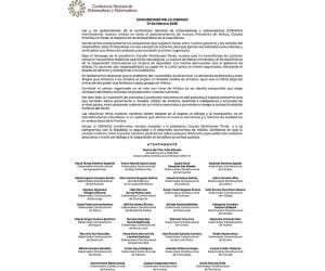 Gobernadores respaldan a Claudia Sheinbaum Gobernadores respaldan a Claudia Sheinbaum