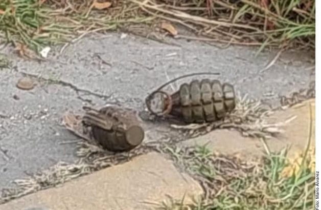 Hallan granadas en Colonia Cumbres de Monterrey Hallan granadas en Colonia Cumbres de Monterrey