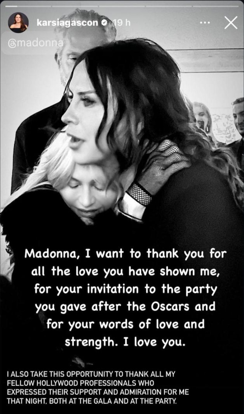 La alienta: Agradece a Madonna